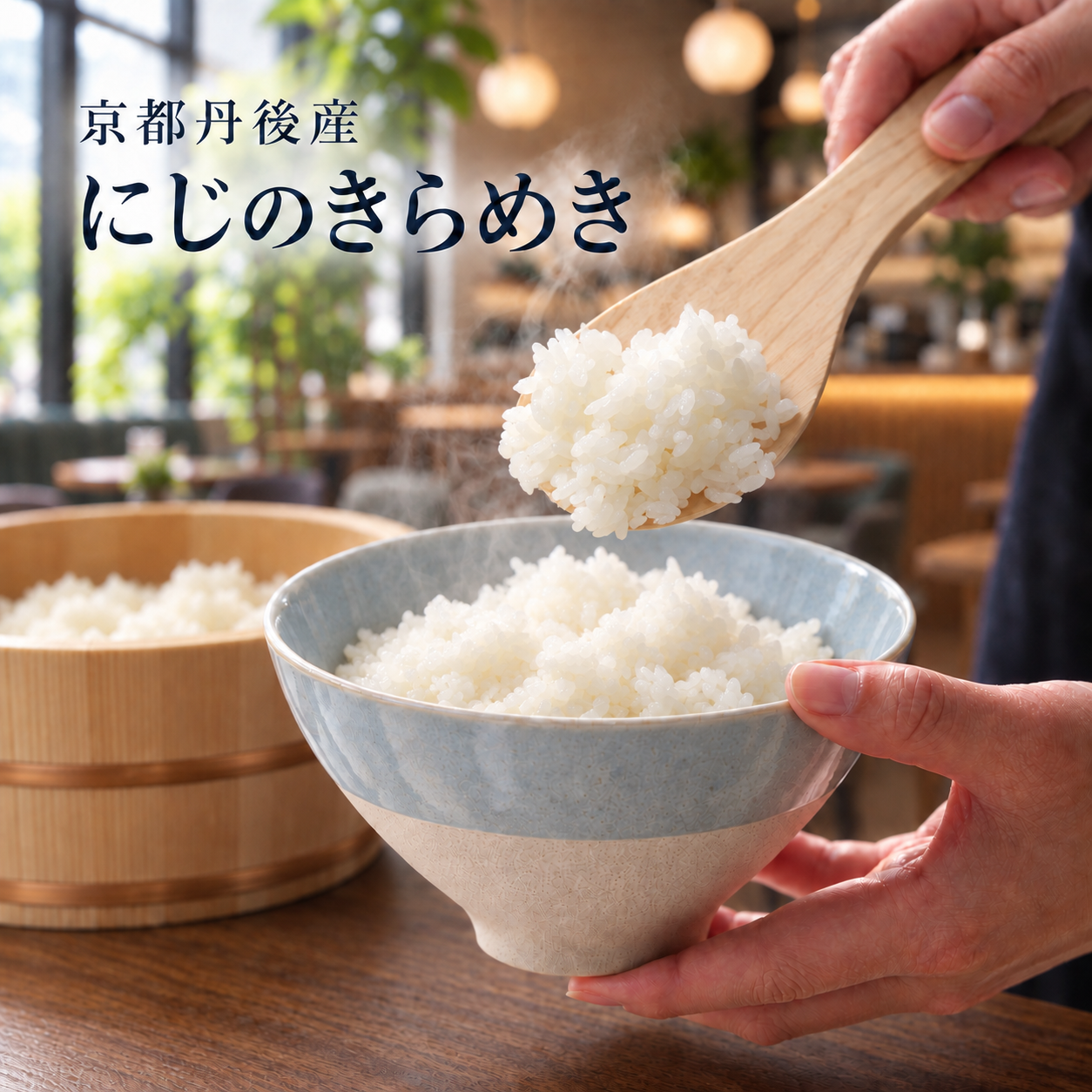 京都丹後産にじのきらめき｜大粒で粒立ちがよく、冷めてもおいしいお米